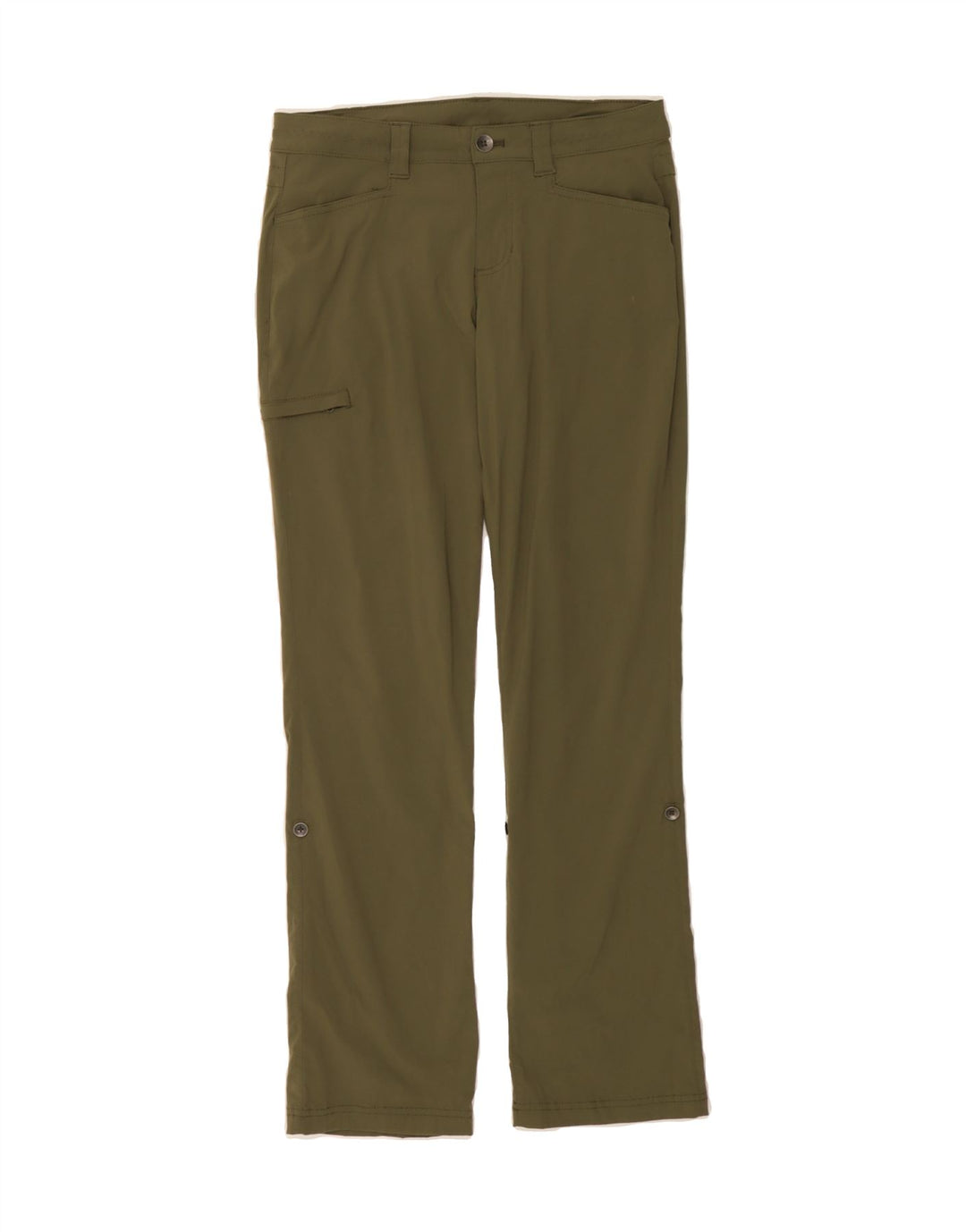 EDDIE BAUER Womens Slim Cargo Trousers US 8 Medium W30 L31   Khaki Nylon Vintage Eddie Bauer and Second-Hand Eddie Bauer from Messina Hembry 