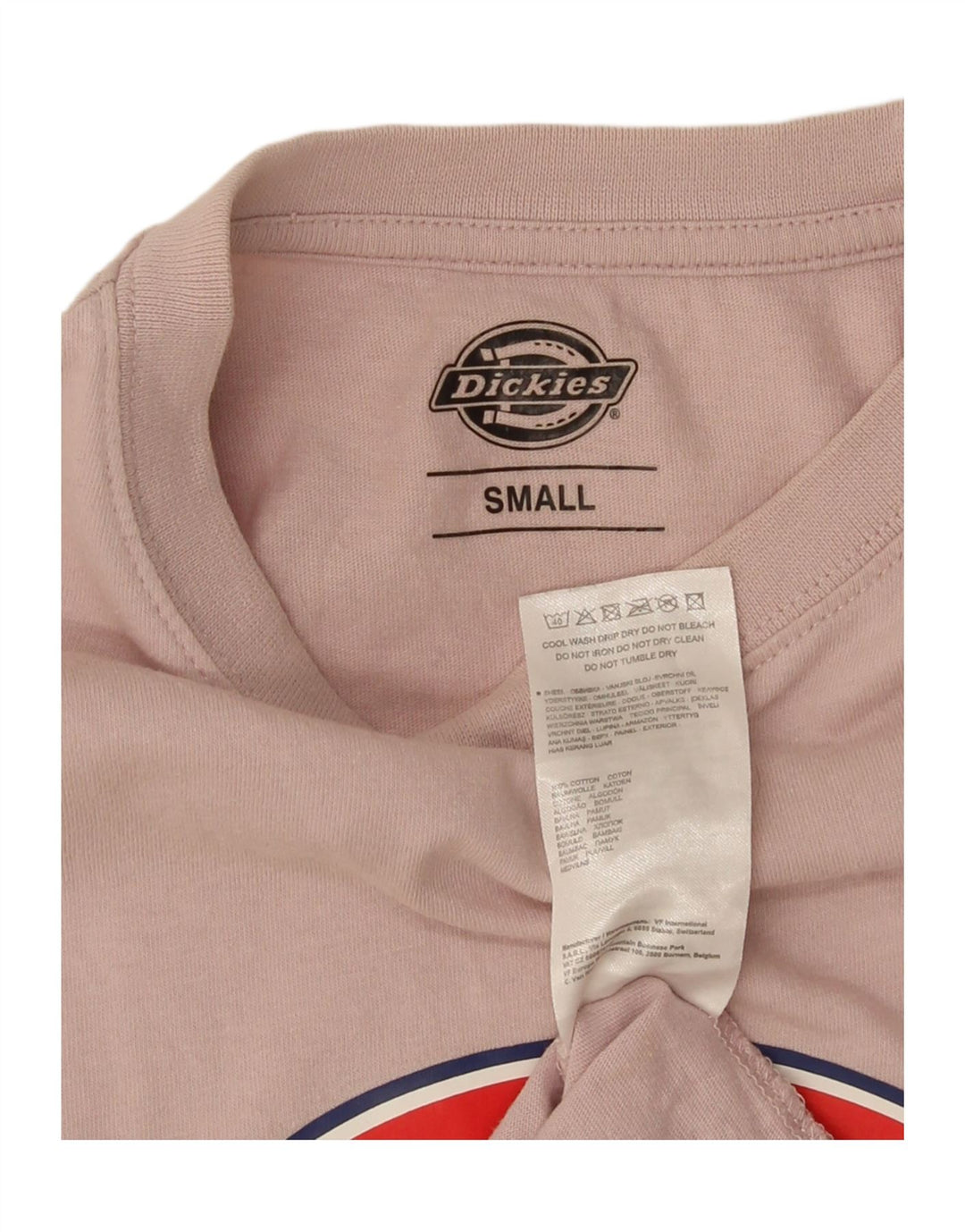 Dickies Herren-T-Shirt mit Grafik, Größe S, rosa, Baumwolle