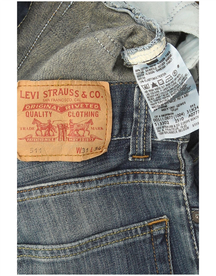 Levi's Herren 511 Slim Jeans W31 L34 Marineblaue Baumwolle