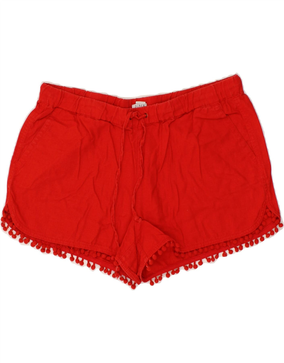 J. CREW Womens Chino Shorts Medium W32  Red Linen Vintage J. Crew and Second-Hand J. Crew from Messina Hembry 