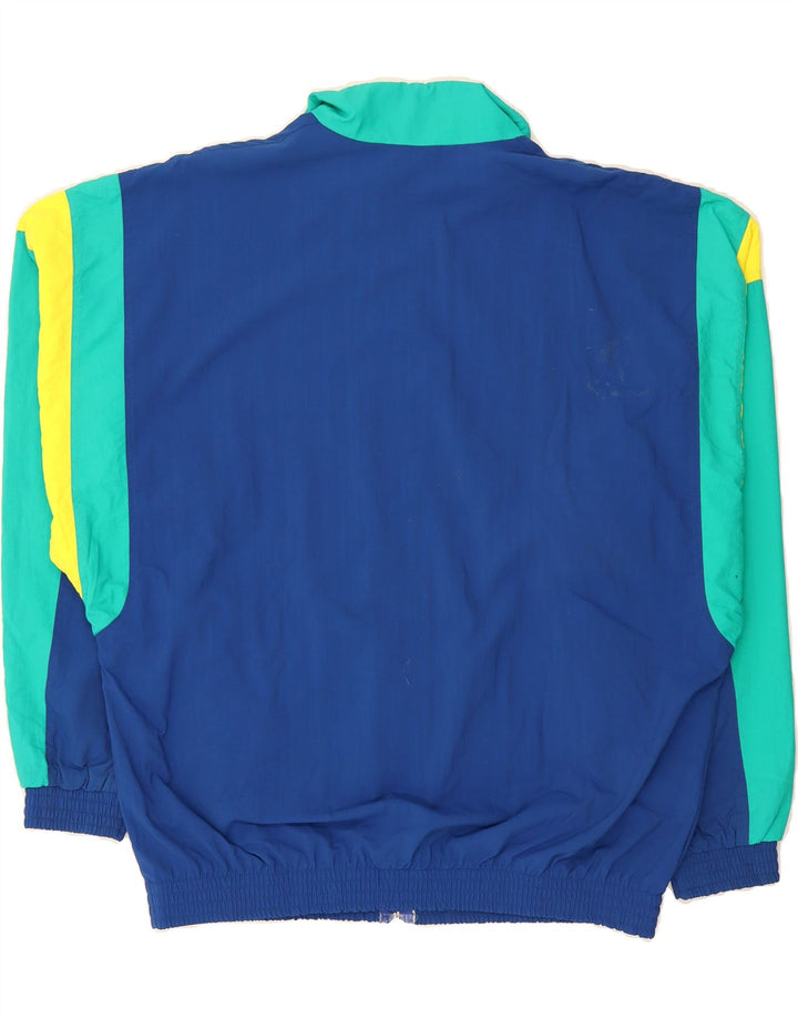 VINTAGE Mens Tracksuit Top Jacket 2XL Blue Colourblock Vintage Vintage and Second-Hand Vintage from Messina Hembry 