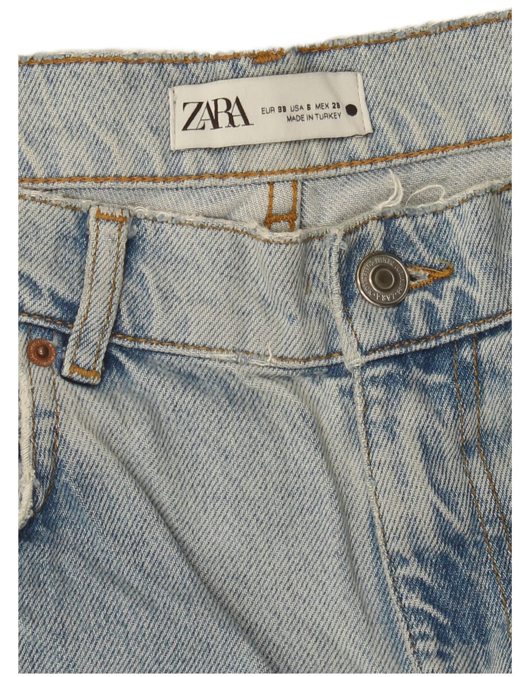 Zara Damen Loose Jeans EU 38 Small W28 L26 Blau
