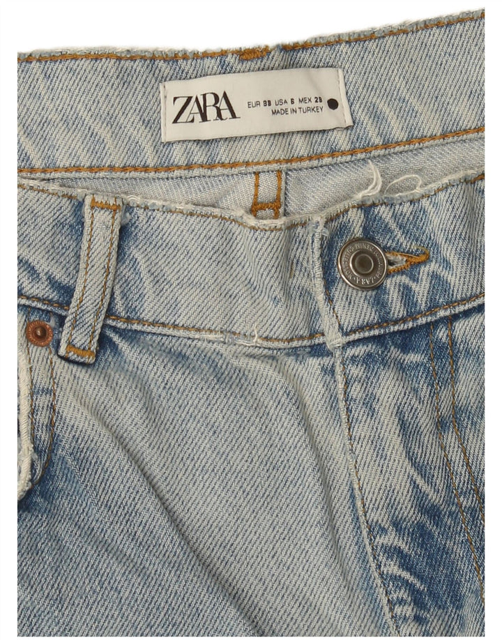 Zara Damen Loose Jeans EU 38 Small W28 L26 Blau