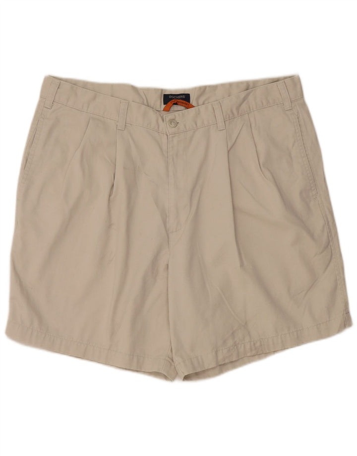 DOCKERS Herren Stain Defender Pegged Chino Shorts W38 XL Grau Baumwolle