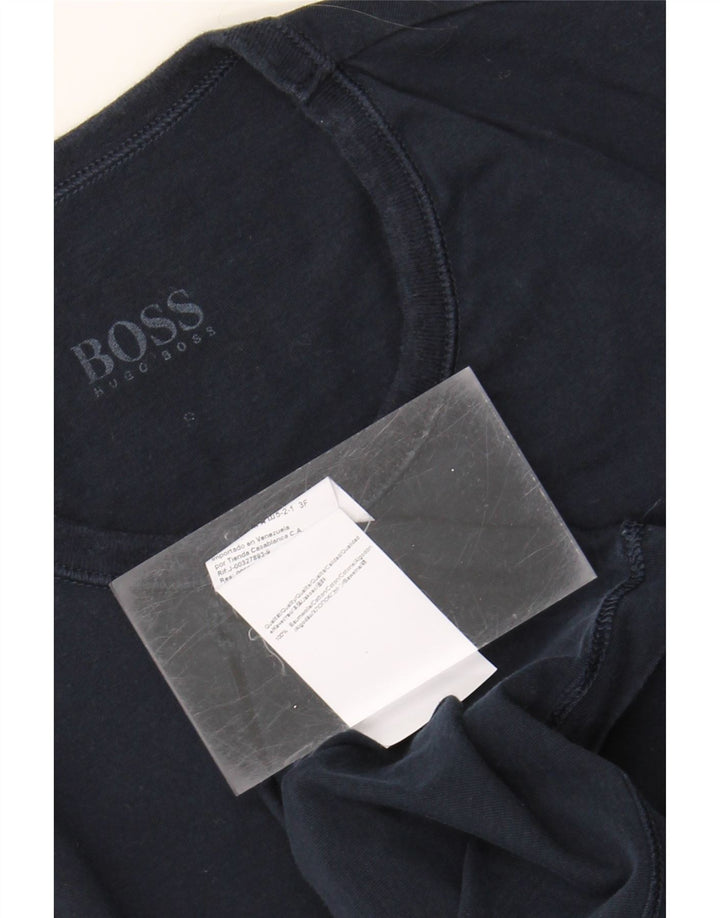 HUGO BOSS Mens T-Shirt Top Small Navy Blue Cotton Vintage Hugo Boss and Second-Hand Hugo Boss from Messina Hembry 