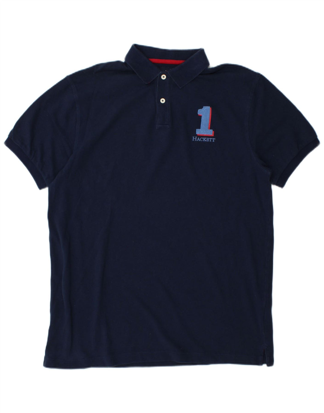 HACKETT Herren-Poloshirt mit klassischer Passform und Grafik, groß, marineblau, Baumwolle