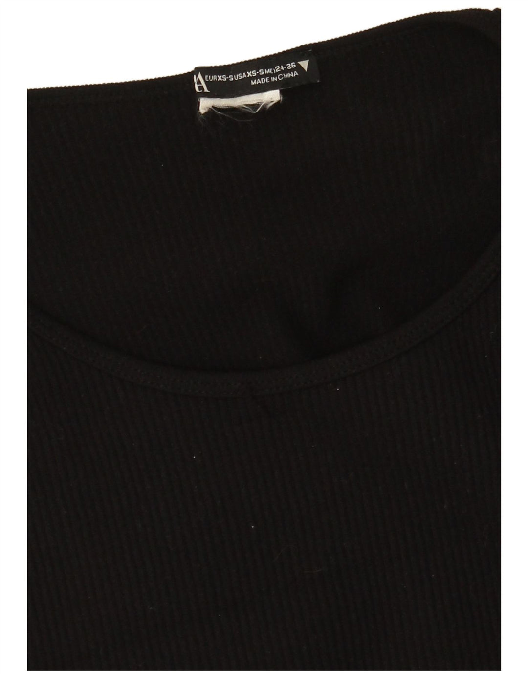 ZARA Womens Crop Top UK 4 XS Black