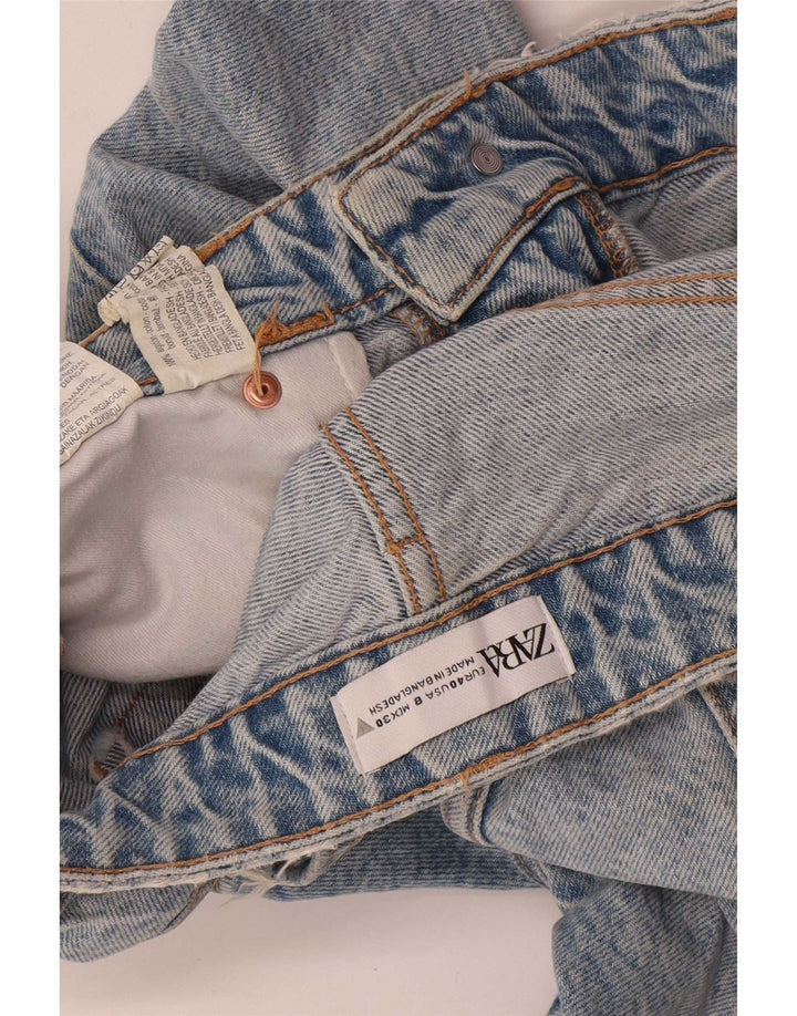 Zara Damen Jeansshorts EU 40 Medium W30 Blaue Baumwolle