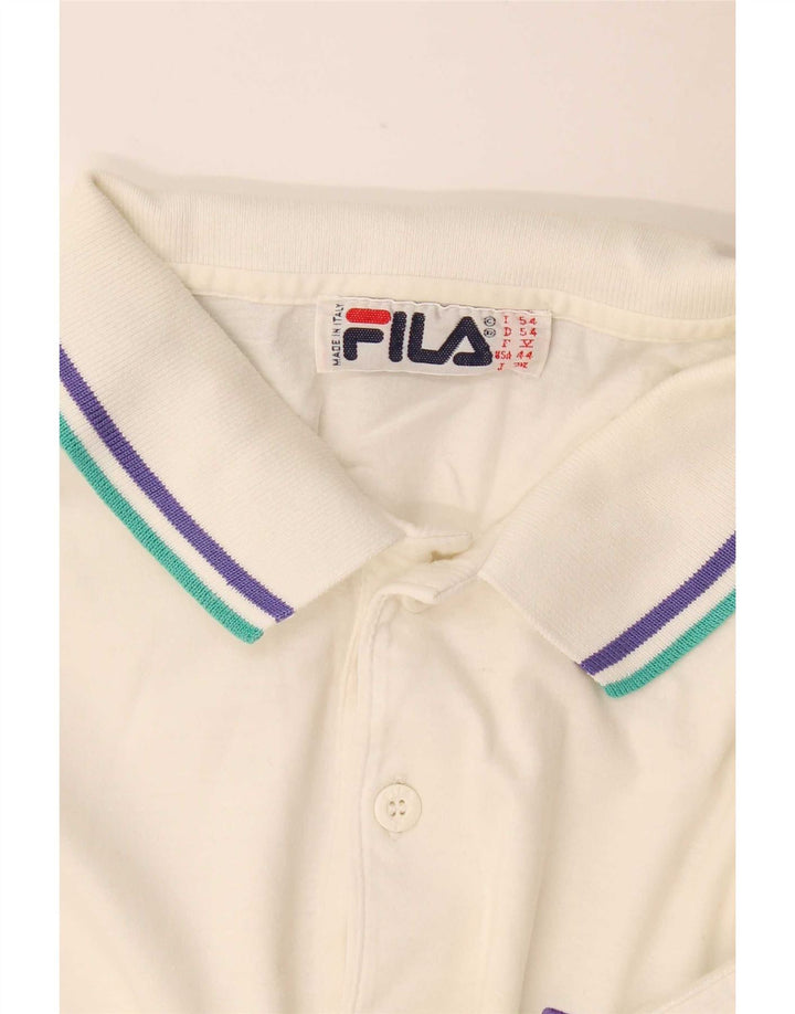 Fila Herren Poloshirt mit Grafik IT 54 XL Weiß