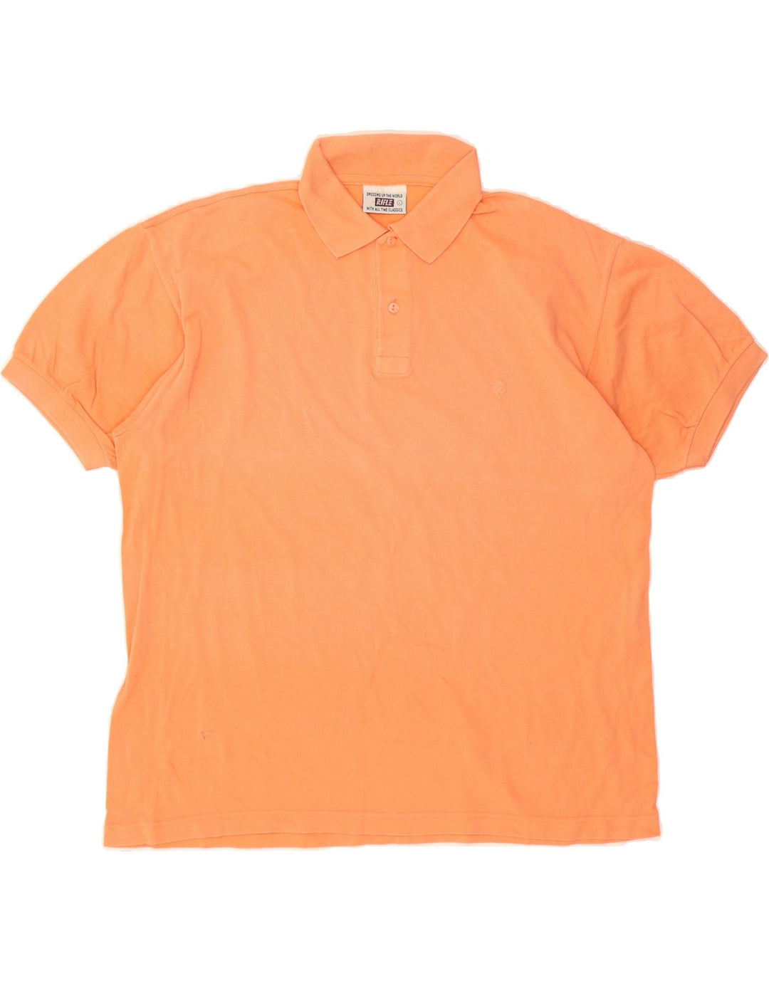 RIFLE Mens Polo Shirt Large Orange Cotton Vintage Rifle and Second-Hand Rifle from Messina Hembry 