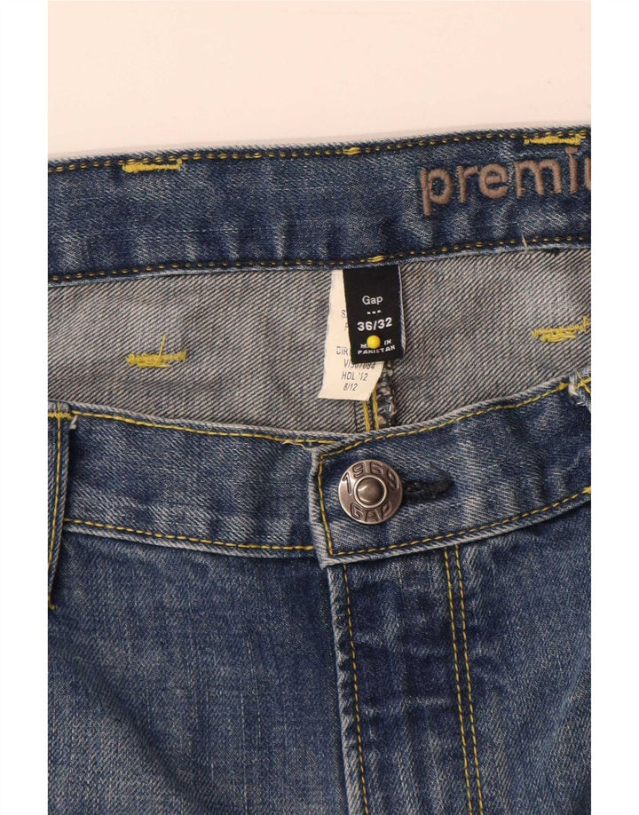 Gap Herren Premium Slim Straight Jeans W36 L32 Blaue Baumwolle