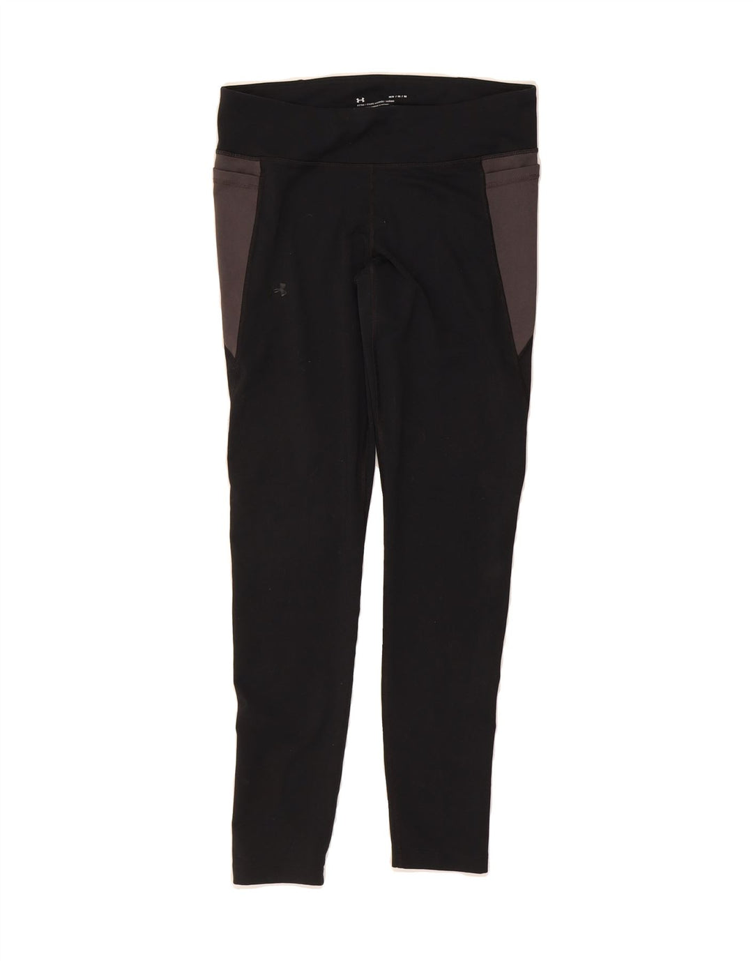UNDER ARMOUR Womens Leggings UK 12 Medium  Black Colourblock Vintage Under Armour and Second-Hand Under Armour from Messina Hembry 