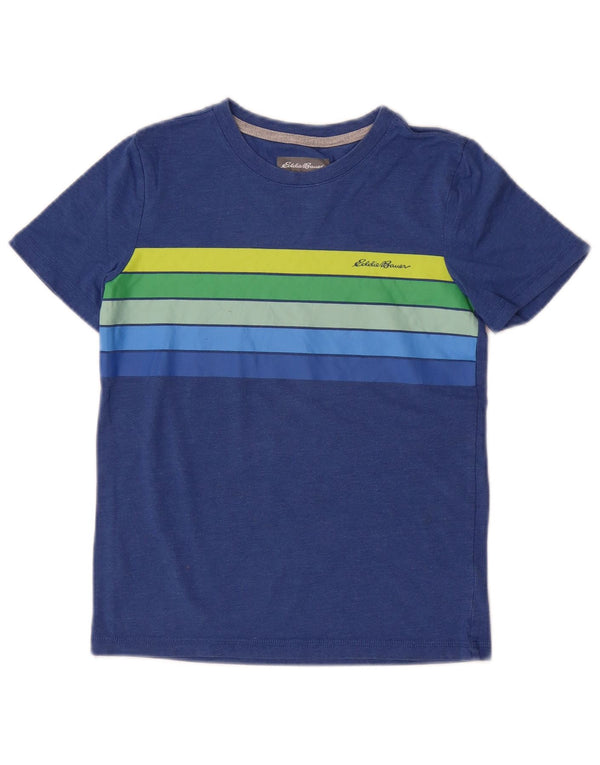 Eddie Bauer T-Shirt für Jungen, 7–8 Jahre, Größe S, Blau, Colourblock-Baumwolle