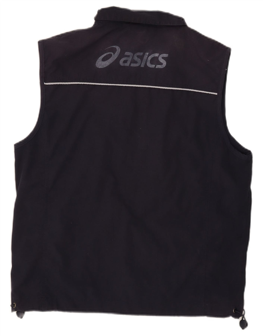 Asics Herren Graphic Utility Gilet UK 38 Medium Marineblau Polyester