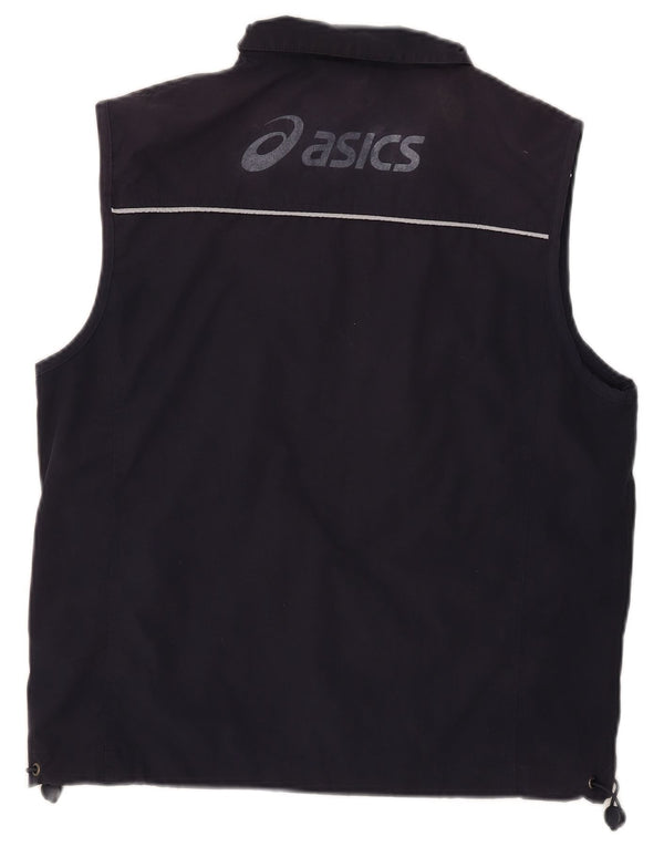 Asics Herren Graphic Utility Gilet UK 38 Medium Marineblau Polyester