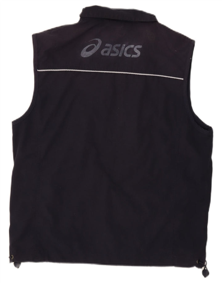 Asics Herren Graphic Utility Gilet UK 38 Medium Marineblau Polyester
