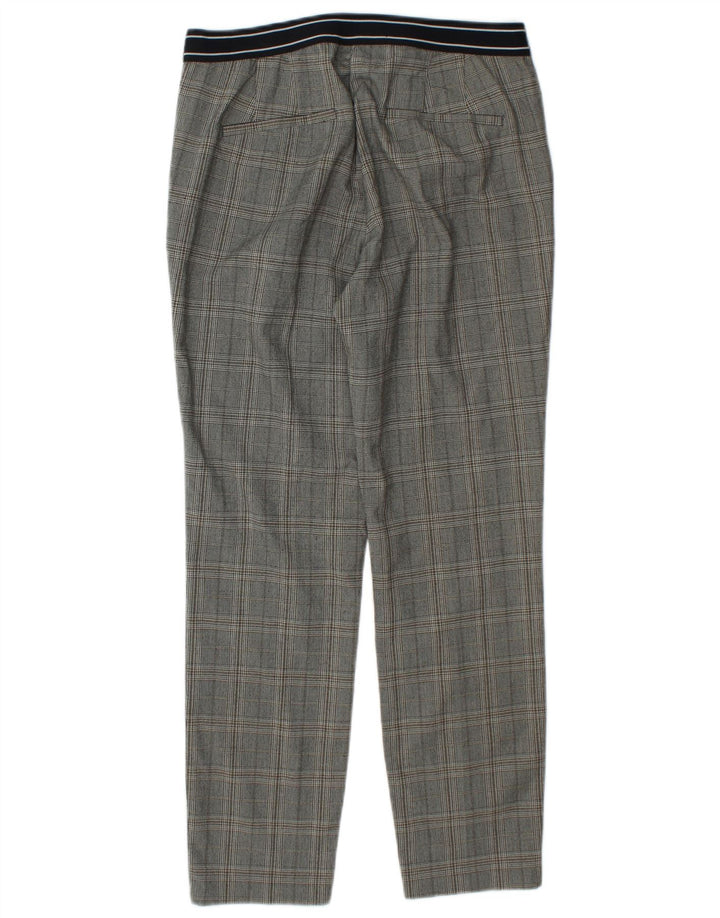 Gerade Anzughose für Damen von Zara, mittelgroß, W28, L27, grau kariertes Polyester