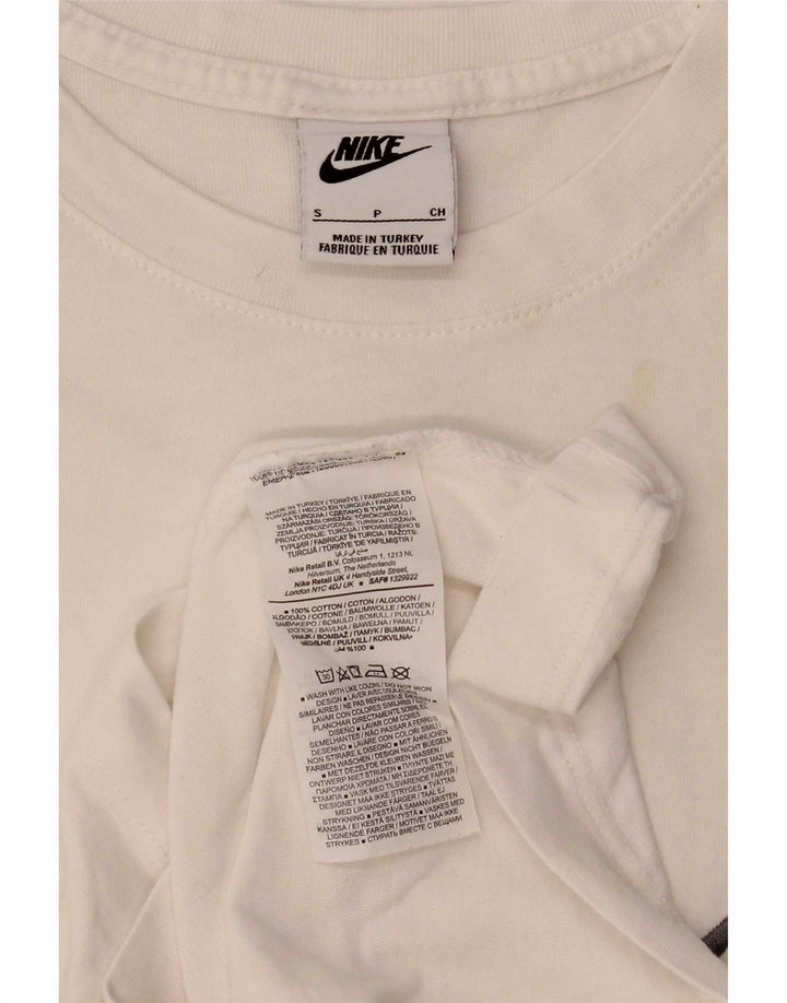 Nike Herren-T-Shirt mit Grafik, Größe S, weiße Baumwolle