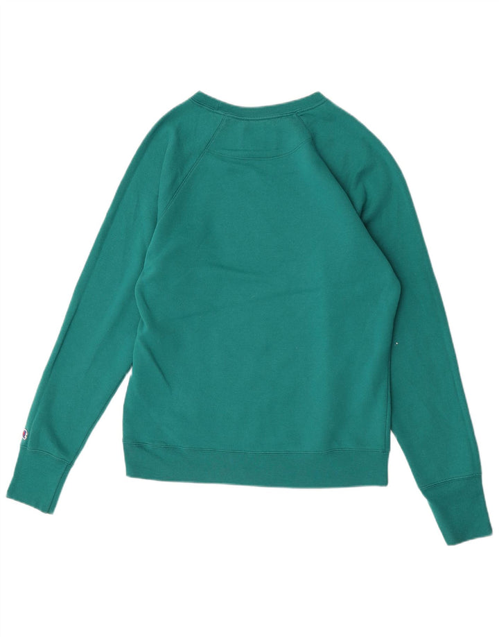 Champion Damen-Sweatshirt-Pullover UK 14 Mittelgrünes Polyester