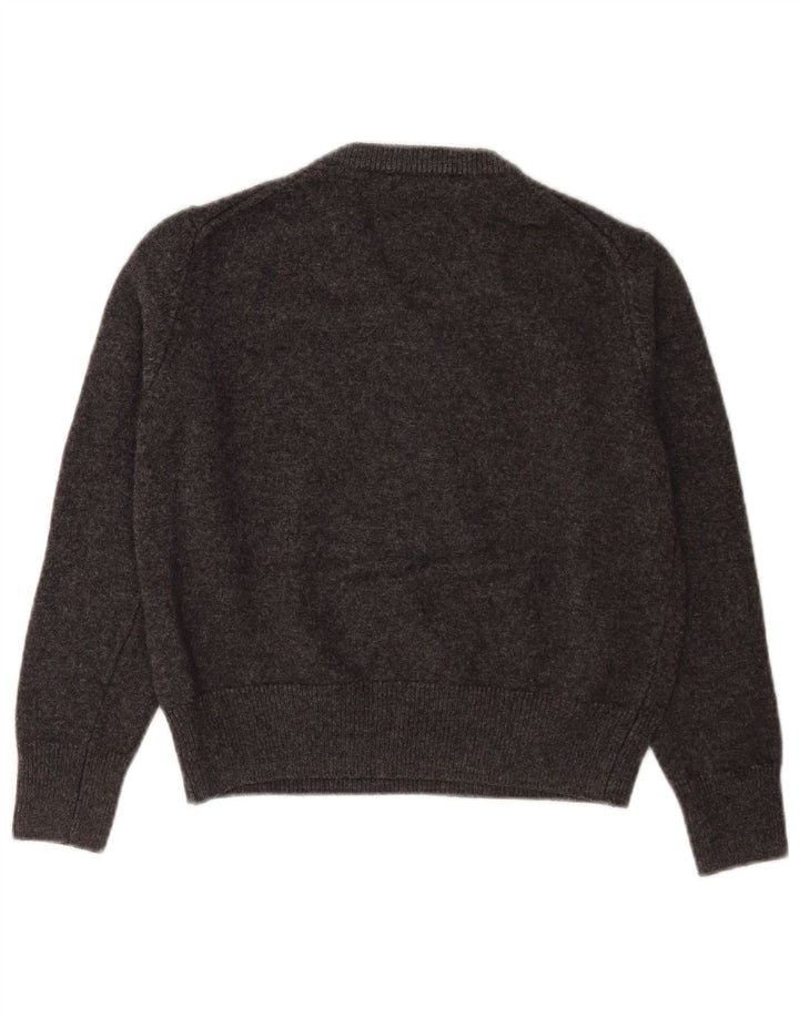 Massimo Dutti Damen-Pullover mit normaler Passform und V-Ausschnitt, Gr. 10, Größe S, Grau