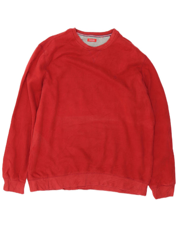Izod Herren-Sweatshirt-Pullover, groß, rote Baumwolle