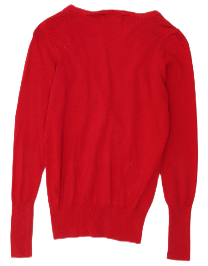 Zara Damen-Cardigan-Pullover UK 10 Small Rot