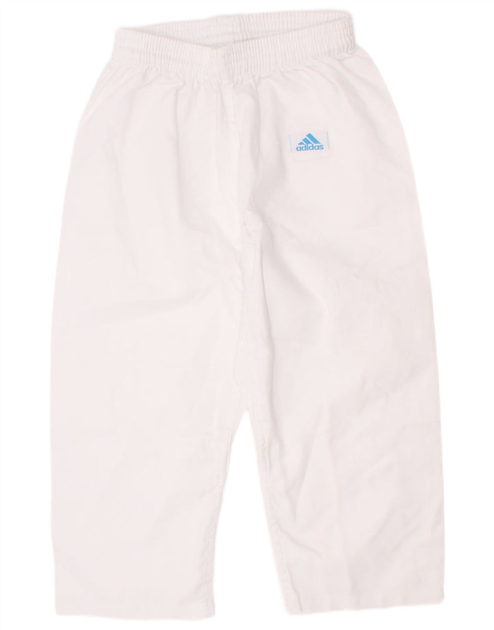 Adidas Crop-Trainingshose für Jungen, 7–8 Jahre, weißes Polyester