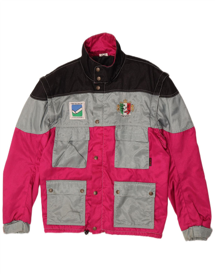Vintage Herren Utility Jacke UK 42 XL Pink Colourblock Polyamid