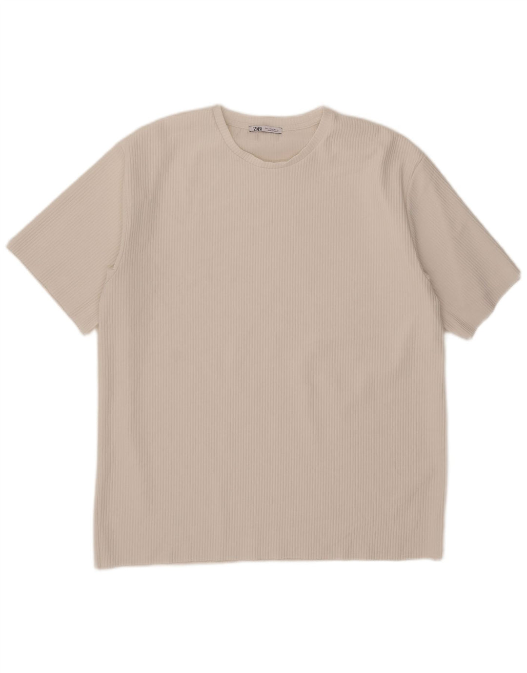 Zara Herren T-Shirt Top Large Weiß