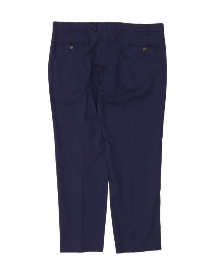 CHAPS Mens Slim Suit Trousers W40 L30 Navy Blue Wool Vintage Chaps and Second-Hand Chaps from Messina Hembry 
