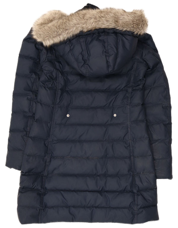 Tommy Hilfiger Wattierter Damenmantel mit Kapuze, UK 6, XS, Marineblau, Polyester