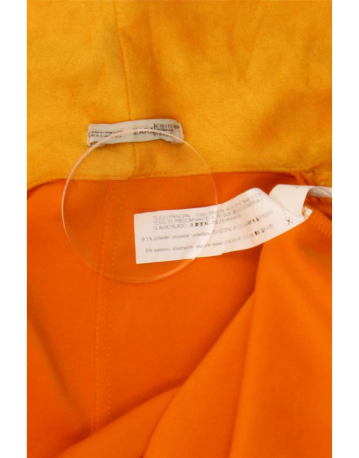Zara Womens Open Overcoat UK 18 XL Gelb Polyester