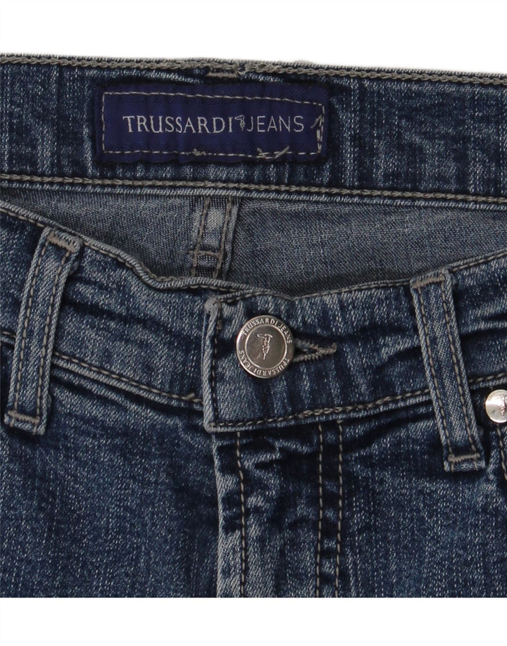 Trussardi Damen Straight Jeans W28 L30 Blau