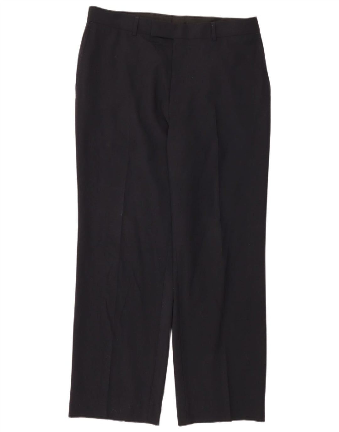 HUGO BOSS Damen gerade Anzughose W34 L31 Marineblaue Schurwolle