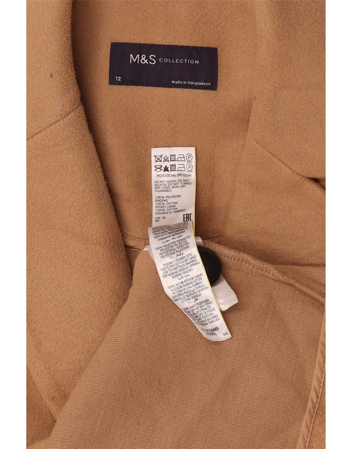 Marks & Spencer Damenmantel UK 12 Mittelbraunes Polyester