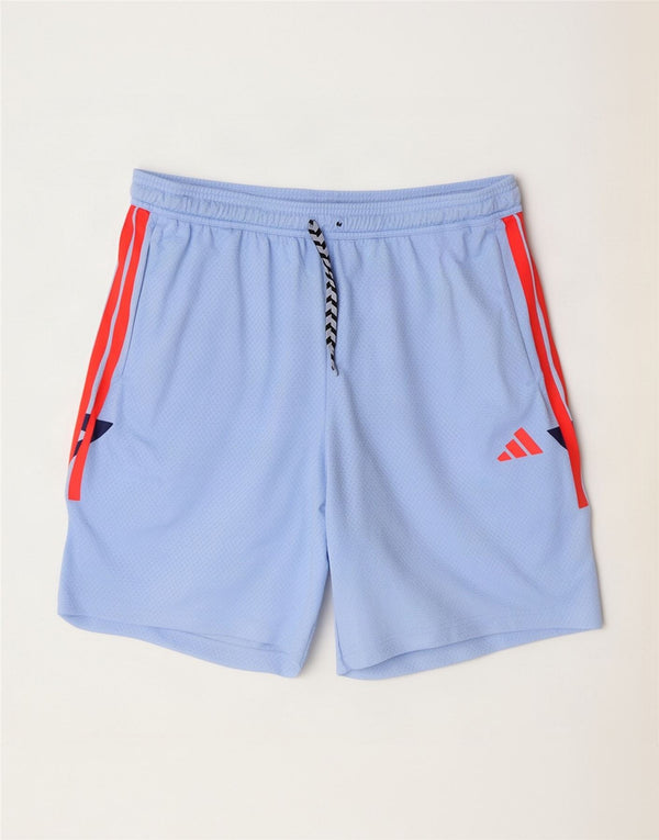 Adidas Herren Sport Shorts XL Blau Colourblock Polyester