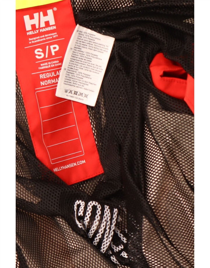 HELLY HANSEN Herren-Regenjacke mit grafischer Kapuze, UK 36, Größe S, Rot, Farbblock