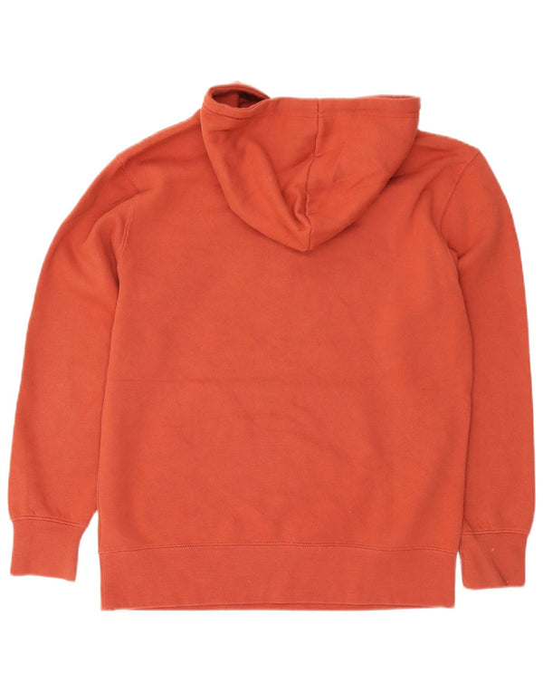 Topshop Damen Übergroßer Kapuzenpullover UK 6 XS Orange Baumwolle