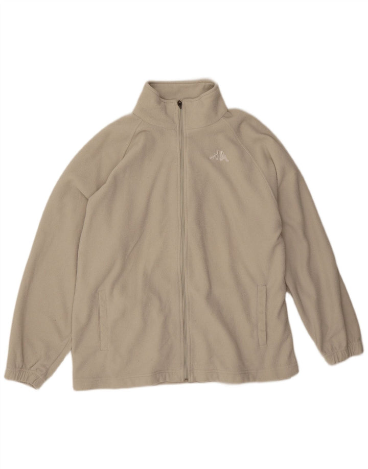 Kappa Herren Fleecejacke UK 40 Large Beige Polyester