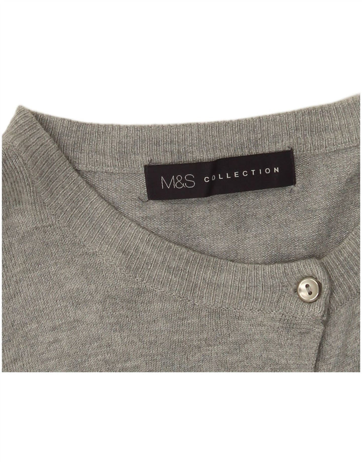 Marks & Spencer Damen-Cardigan-Pullover UK 10 Small Grau