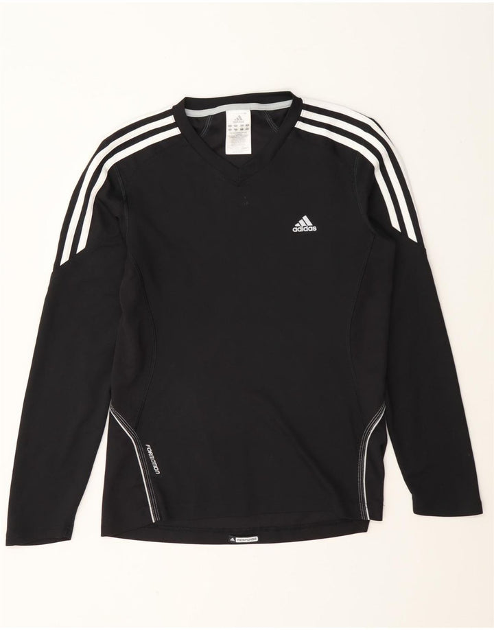 Adidas Damen Response Top Langarm UK 12 Medium Schwarz Polyester