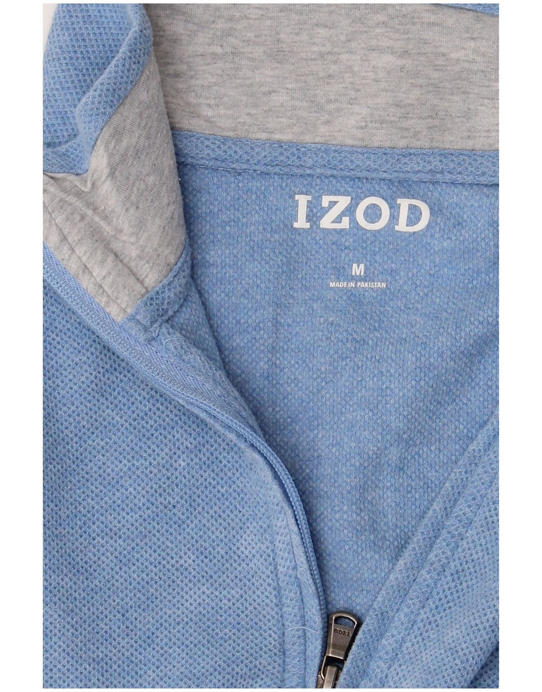 IZOD Damen-Sweatshirt mit Reißverschluss am Hals, UK 14, Mittelblau