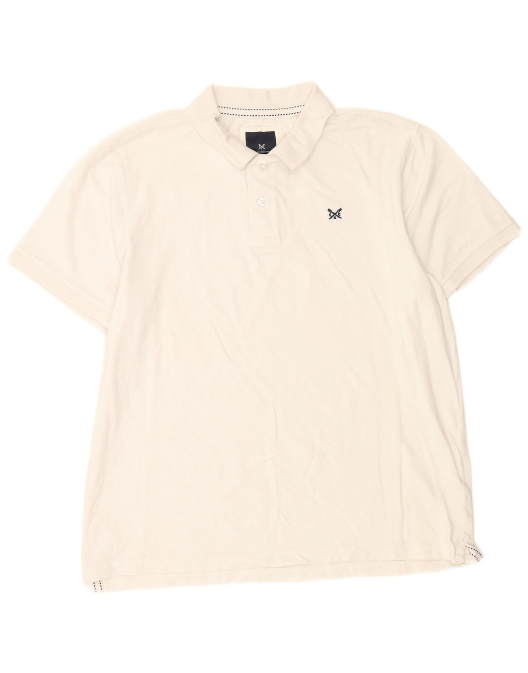 Crew Clothing Herren-Poloshirt XL, weiße Baumwolle