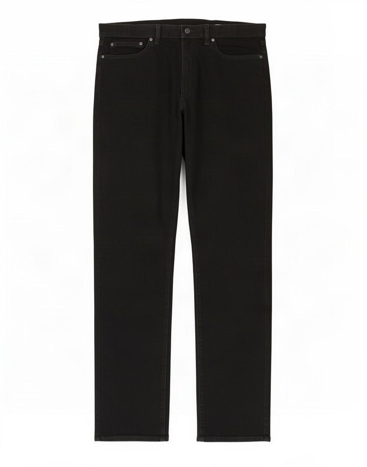 Marks & Spencer Herren-Jeans mit normaler Passform, gerade Passform, W36 L35, schwarze Baumwolle