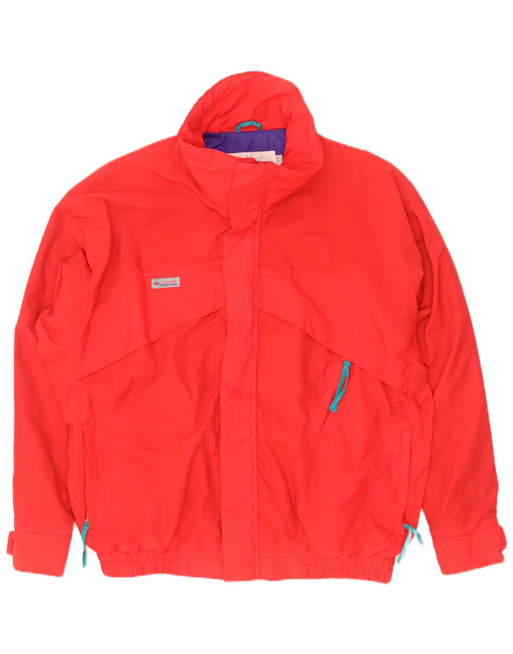 Columbia Herren-Skijacke mit lockerer Passform, UK 40, großes rotes Nylon