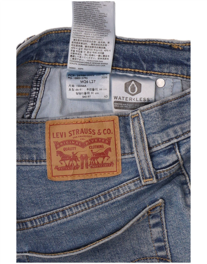 Levi's Damen High Waist Tapered Jeans W26 L27 Blaue Baumwolle