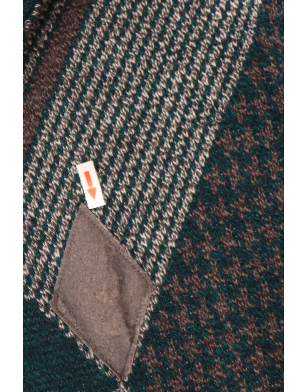 Vintage Herren Pullover mit Rundhalsausschnitt XL Grün Argyle/Diamond Wool