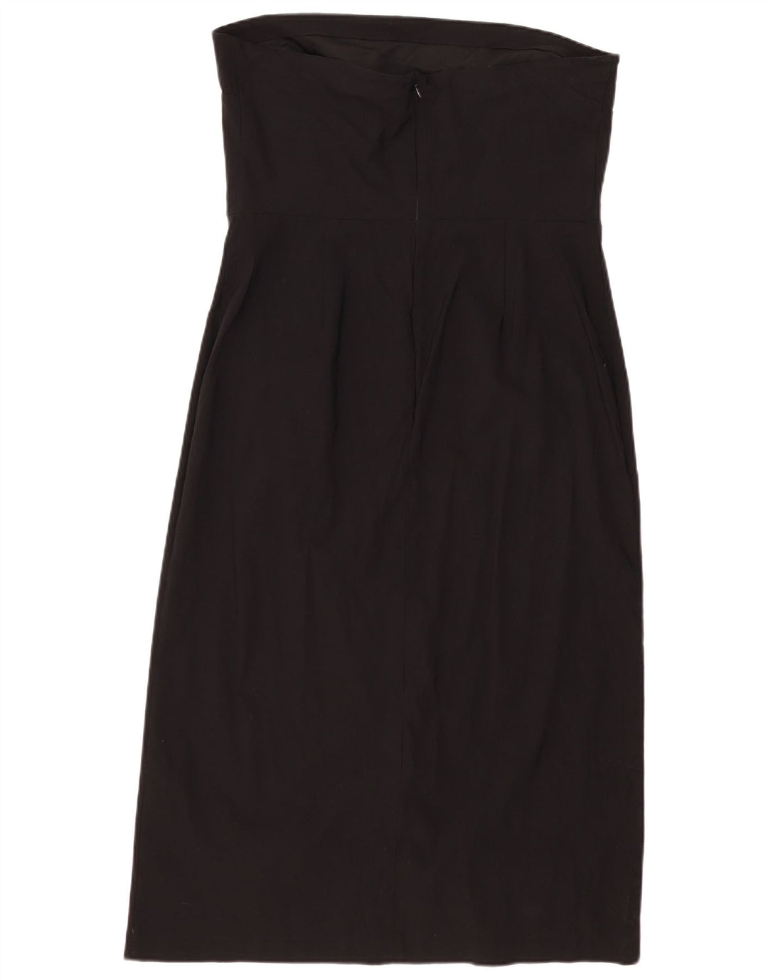 Marks & Spencer Damen Trägerloses Kleid UK 18 XL Schwarz Viskose
