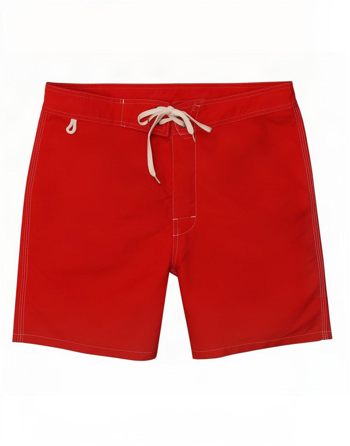 Sundek Herren-Badeshorts aus mittelrotem Polyester
