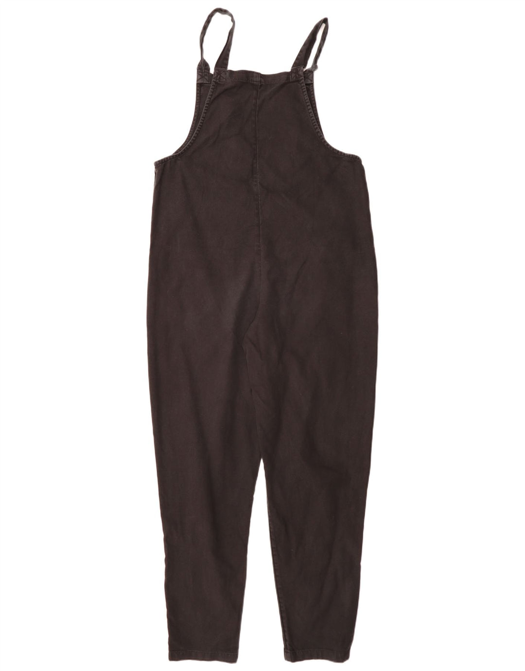 Lucy & Yak Damen Langer Latzhose-Overall UK 12 Mittelschwarze Baumwolle